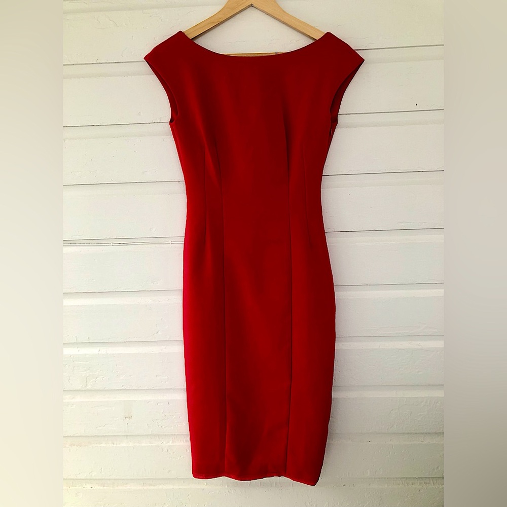 Anthropologie MAEVE Evangeline Red Cutout Dress Size 0